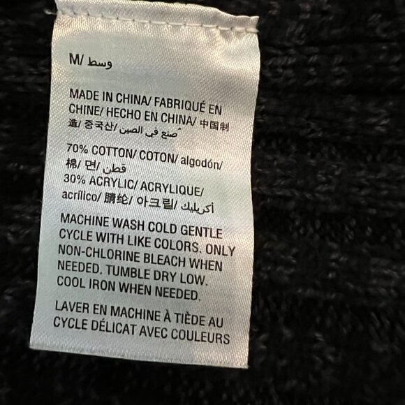 Women's Style & Co. Striped Bell Sleeve Tunic Length Gray Sweater Size Medium - Picture 7 of 7